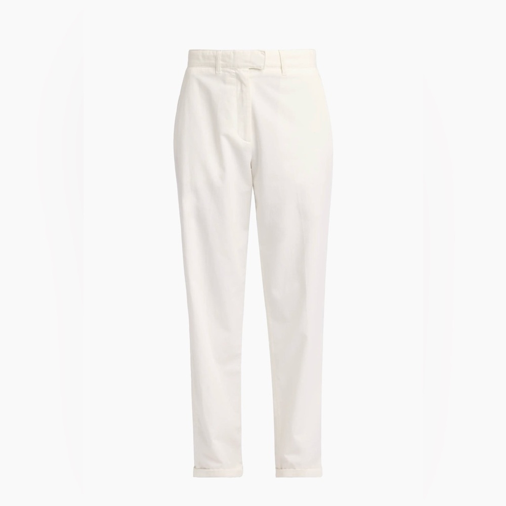 The Row Ivory Designer Pants Size 8 Straight Leg Cream Minimalist Luxury EUC